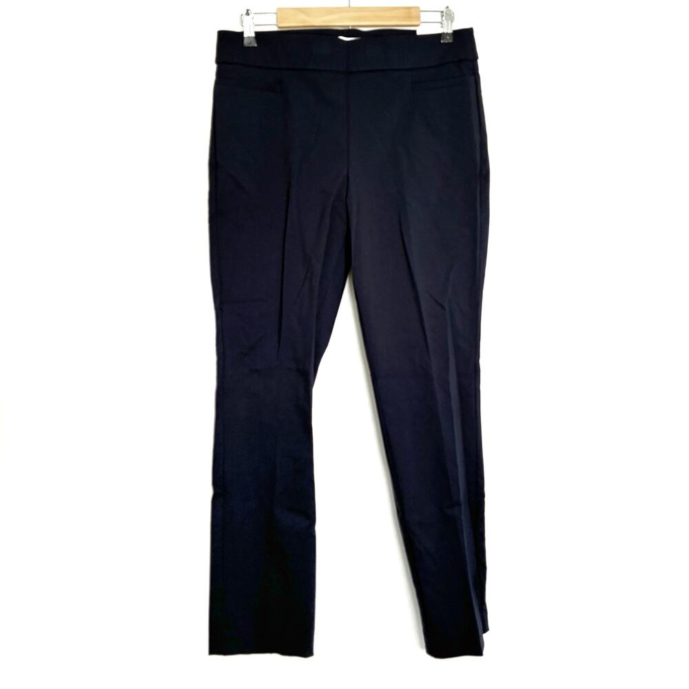 Liz Claiborne Lisa Navy Blue Straight Leg Pull On Dress Pants NWT Womens 8